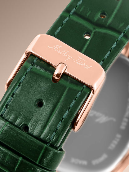 Mathey-Tissot Swiss Made Quartz Green Dial Analog Watch - Unisex H7919PLV