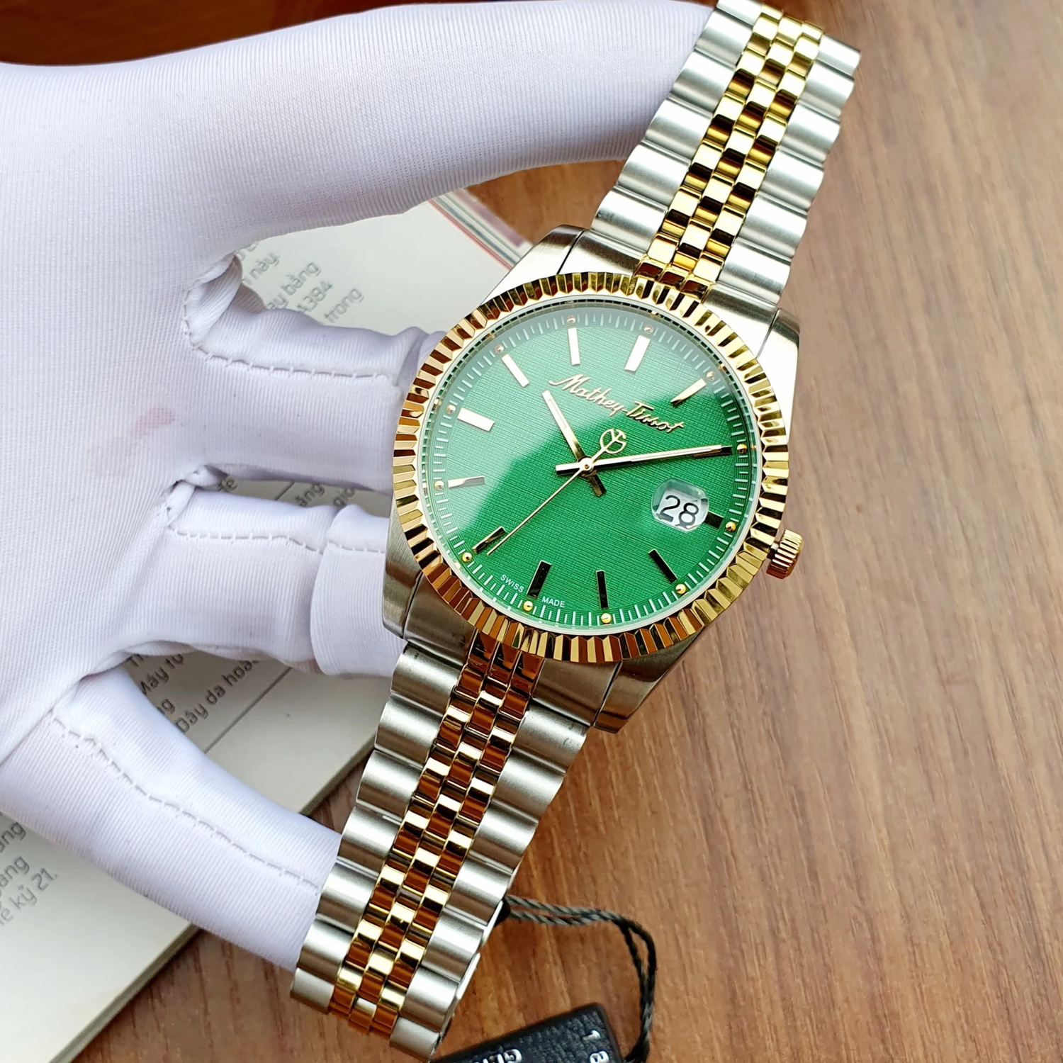 Mathey-Tissot Swiss Made Analog Green Dial Watch For Men - H810BV