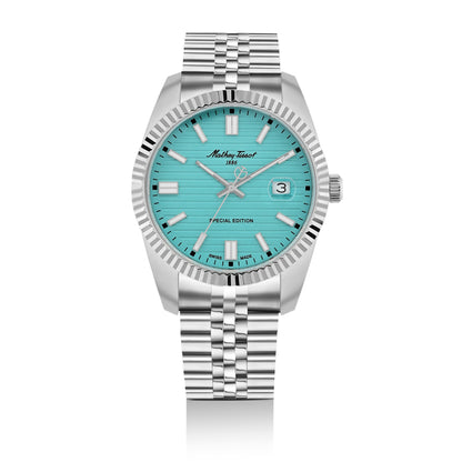 Mathey-Tissot Swiss Made Mathy III Special Edition Blue Dial Analog Watch For - Gents H810TI