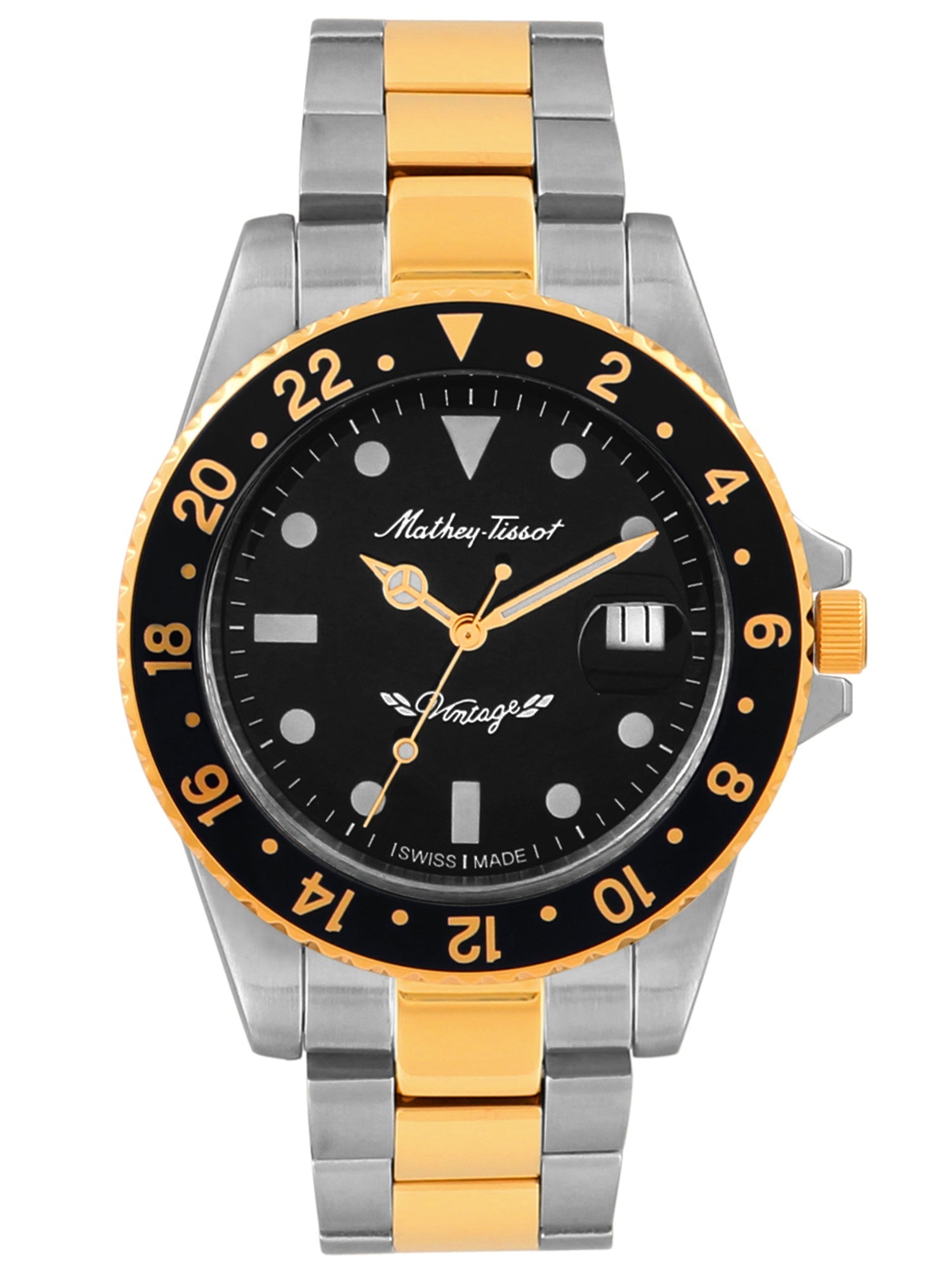 Mathey-Tissot Vintage Analog Black Dial Men&