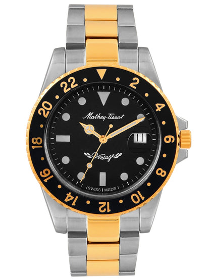 Mathey-Tissot Vintage Analog Black Dial Men&