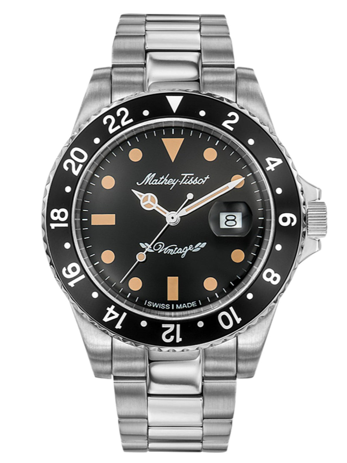 Mathey-Tissot Vintage Analog Black Dial Men&