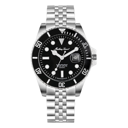 Mathey-Tissot Swiss Made Mathy Ceramic Quartz Black Dial  Gents Watch -  H901CRAN