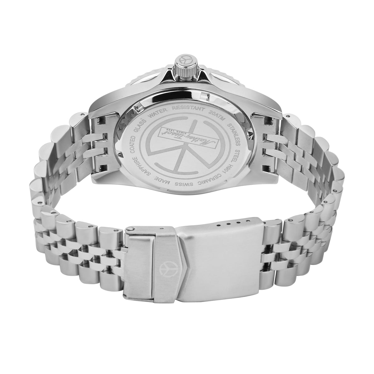 Mathey-Tissot Swiss Made Mathy Ceramic Quartz Black Dial  Gents Watch -  H901CRAN