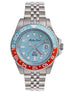 Mathey-Tissot Blue Dial GMT Swiss Made Automatic Analog Watch for Men - H903ATBO