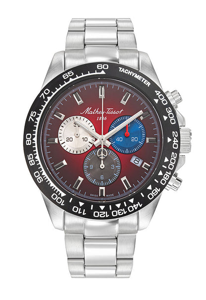 Mathey-Tissot Swiss Made Mathy Chess Quartz Red Dial Analog Watch For - Gents H938CHAR