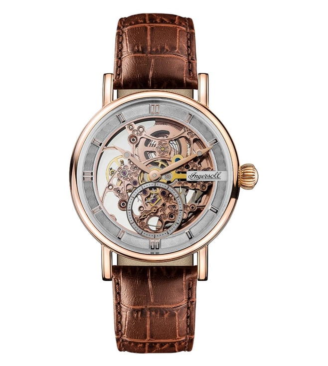 Ingersoll Automatic Rose Skeleton Dial With Lifetime Warranty Analog Watch - For Gents I00401B