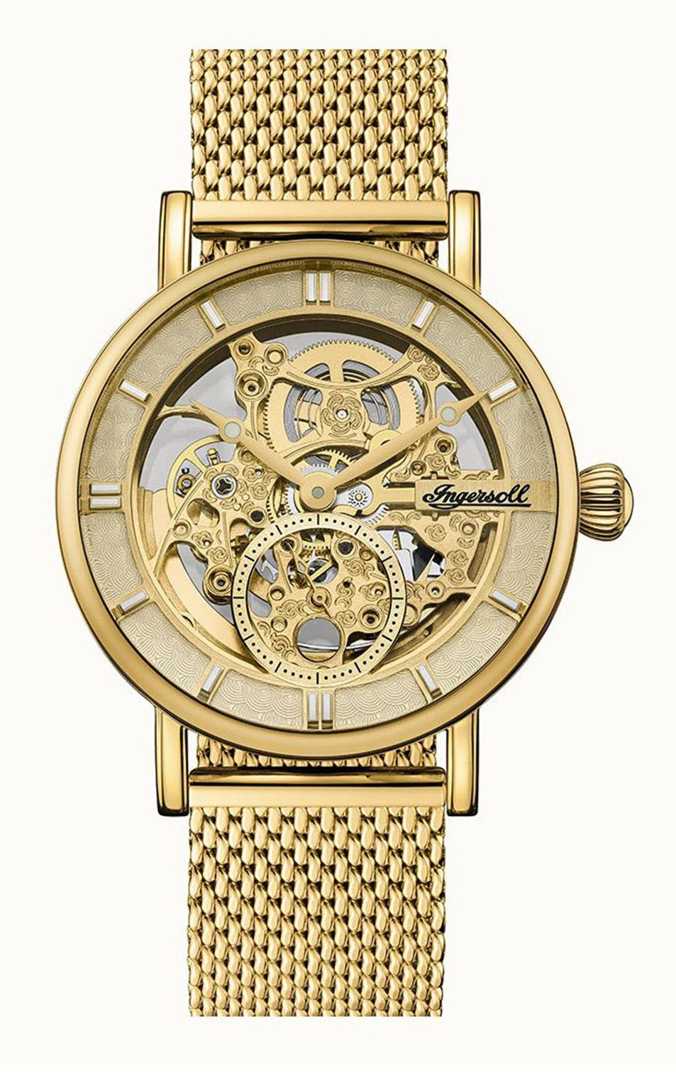 Ingersoll Automatic Gold Skeleton Dial With Lifetime Warranty Analog Watch - For Gents  I00413