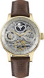 Ingersoll The Jazz Automatic Mens Analog Watch with Light Gold Dial and Brown Leather Strap - I07704