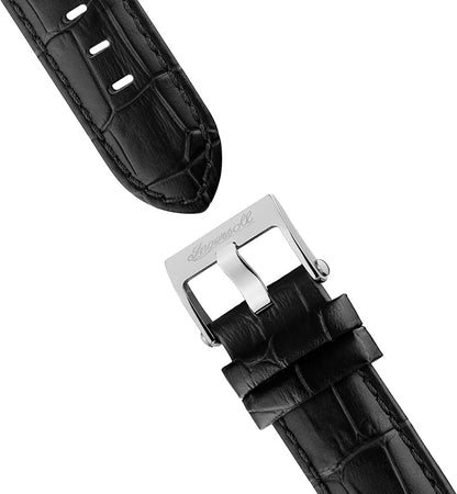 Ingersoll The Tennessee Gents 45.5mm Automatic Watch with Silver Dial and Black Leather Strap I13105