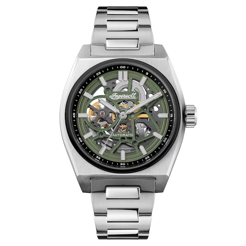 Ingersoll The Vert Automatic Green  Dial With lifetime Warranty Analog Watch - For Gents I14304