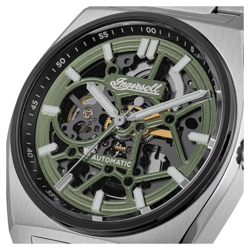 Ingersoll The Vert Automatic Green  Dial With lifetime Warranty Analog Watch - For Gents I14304