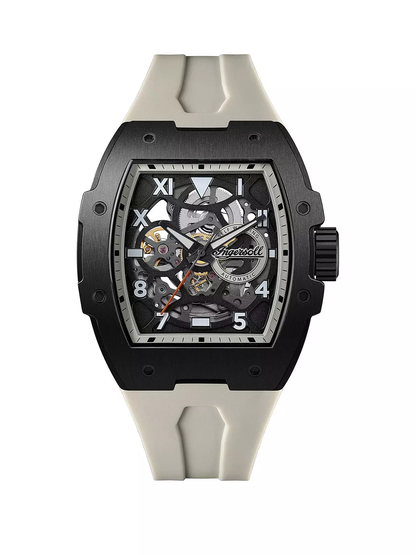 Ingersoll The Play Automatic Gents Watch with Black Dial and Grey PU Strap - I15305
