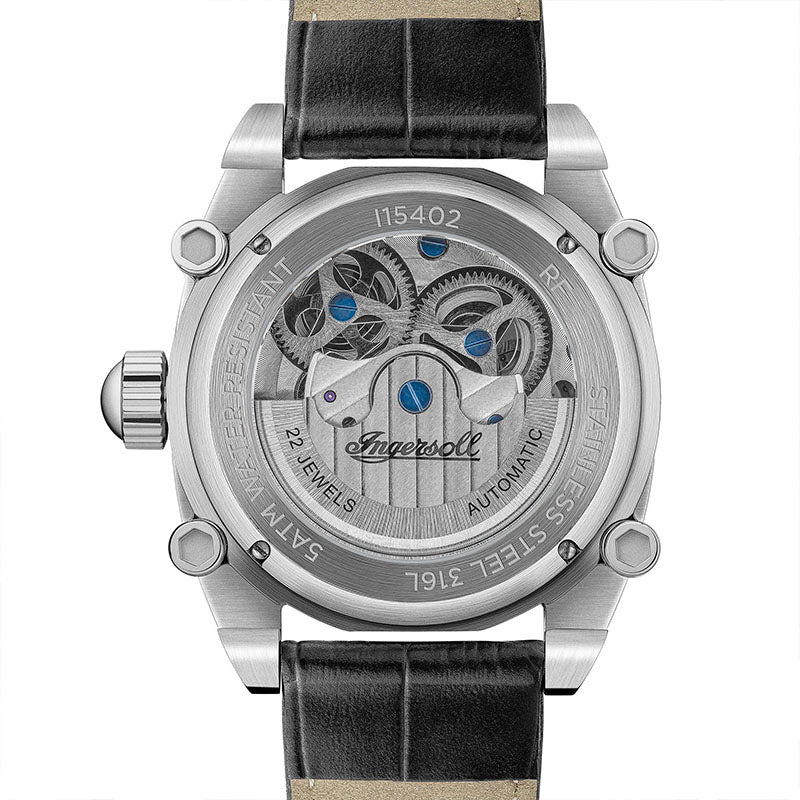 Ingersoll Automatic Grey Skeleton Dial With Lifetime Warranty Analog Watch - For Gents  I15402