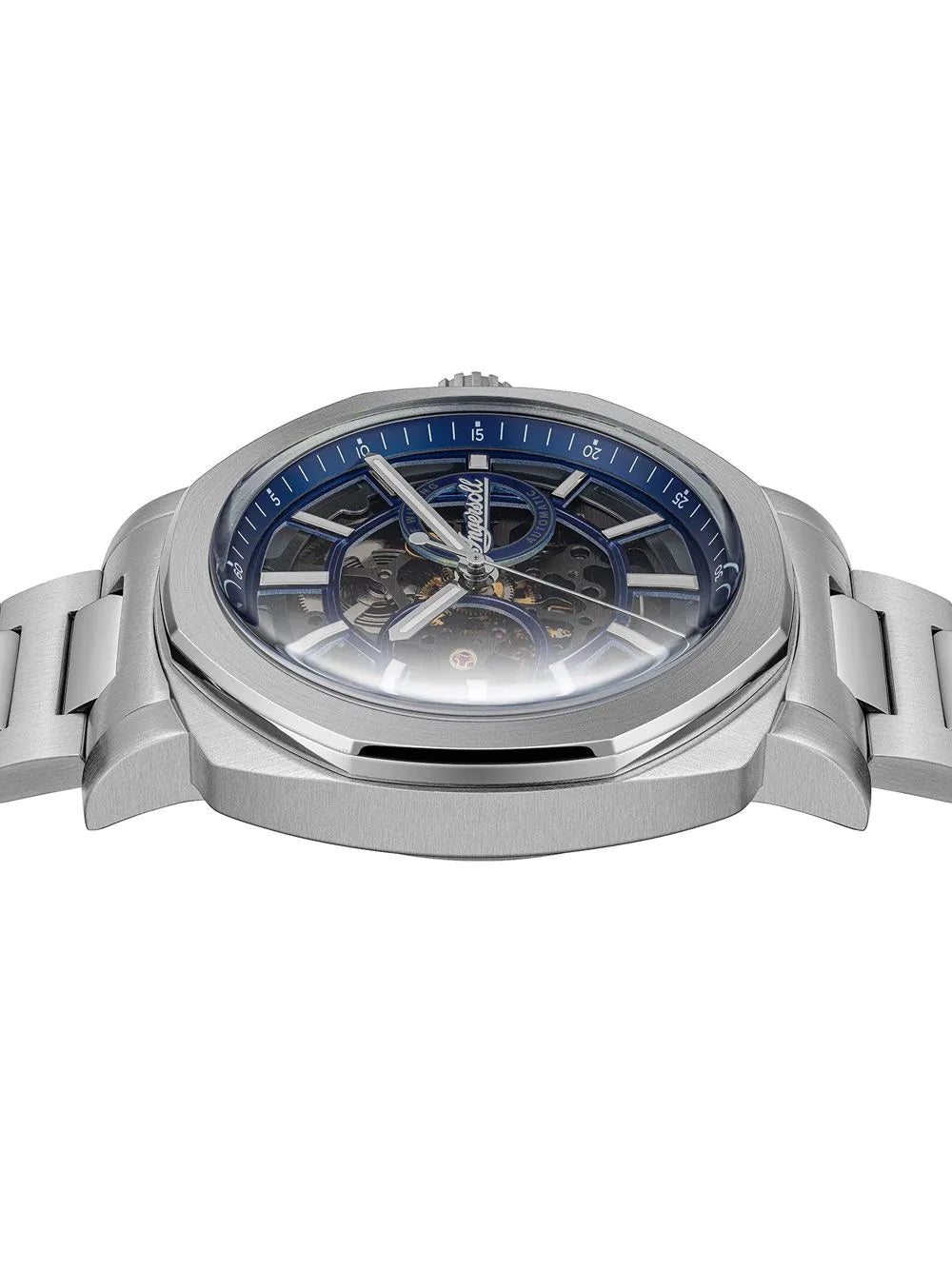 Ingersoll The Outrider Automatic Blue &amp; Silver  Dial With lifetime Warranty Analog Watch - For Gents I16403