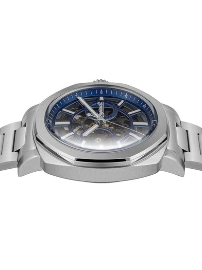 Ingersoll The Outrider Automatic Blue &amp; Silver  Dial With lifetime Warranty Analog Watch - For Gents I16403