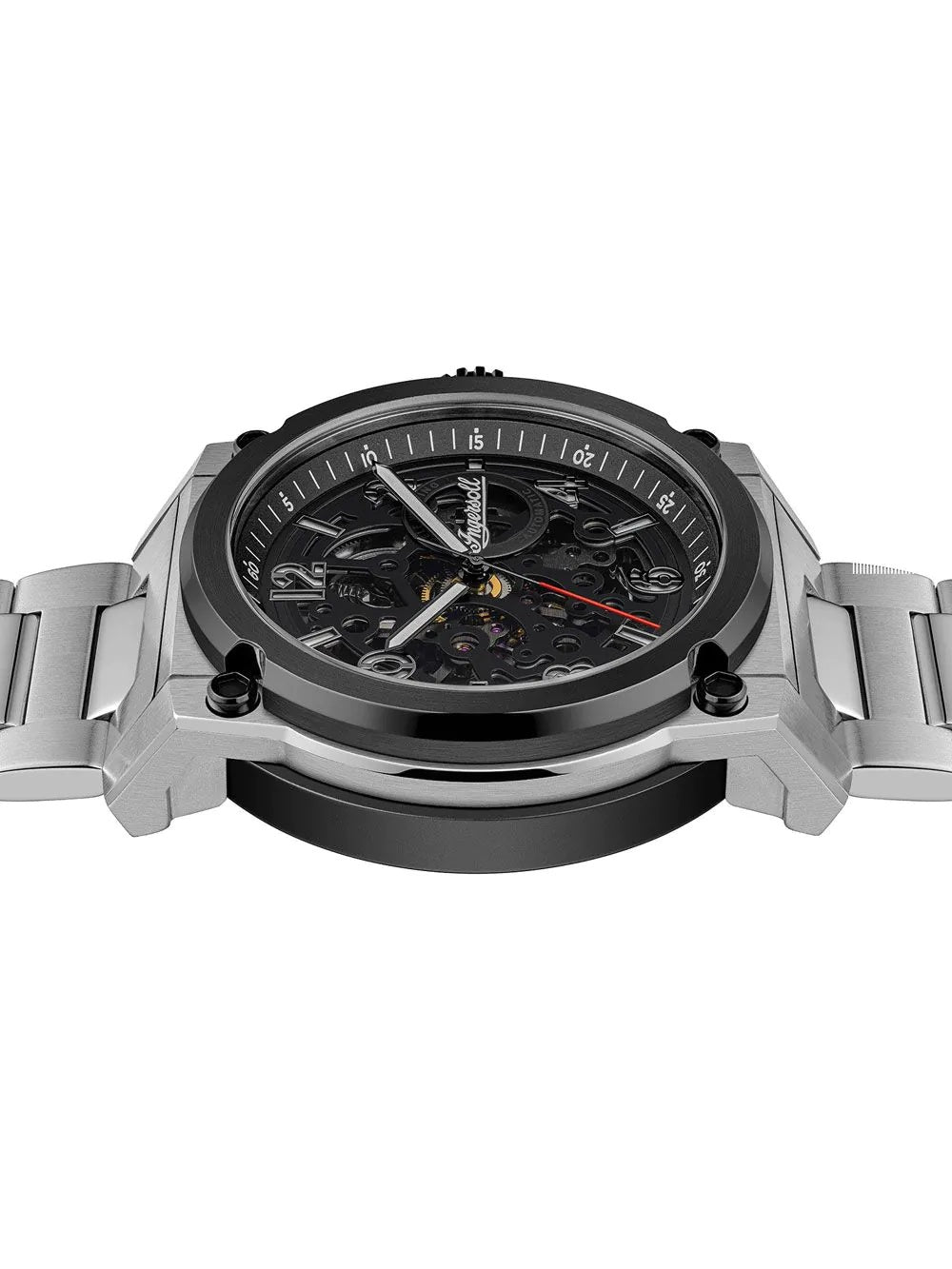 Ingersoll The Anvil Automatic Black &amp; Silver  Dial With lifetime Warranty Analog Watch - For Gents I16601
