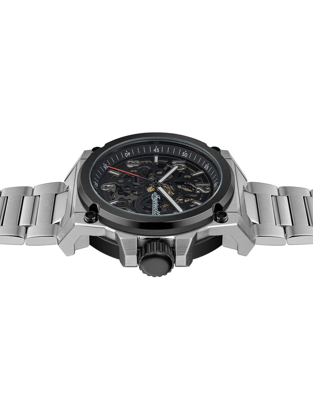 Ingersoll The Anvil Automatic Black &amp; Silver  Dial With lifetime Warranty Analog Watch - For Gents I16601
