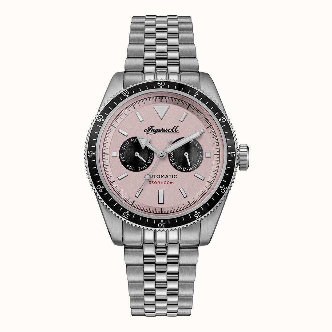 The Outlaw Automatic Pink  Dial With lifetime Warranty Analog Watch - For Gents I17201