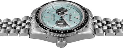 Ingersoll The Outlaw Gents 43mm Automatic Watch with Turquoise Dial and Silver Stainless Steel Bracelet I17202