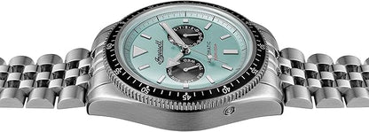 Ingersoll The Outlaw Gents 43mm Automatic Watch with Turquoise Dial and Silver Stainless Steel Bracelet I17202