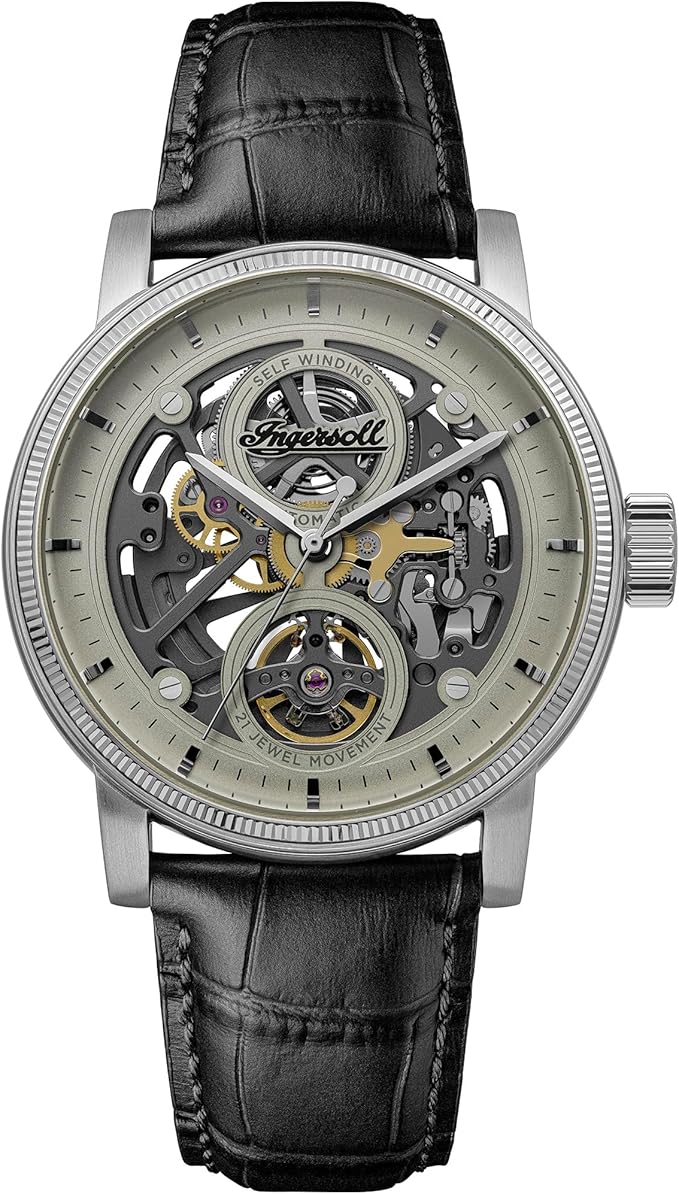 Ingersoll The Guy Automatic Gents Watch with Grey Dial and Black Strap - I17501