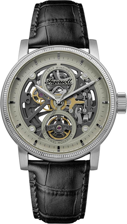 Ingersoll The Guy Automatic Gents Watch with Grey Dial and Black Strap - I17501