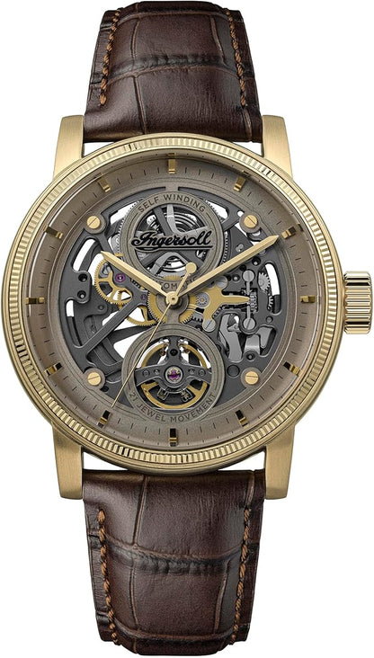 Ingersoll The Guy Automatic Gents Watch with Grey Dial and Brown Strap - I17502