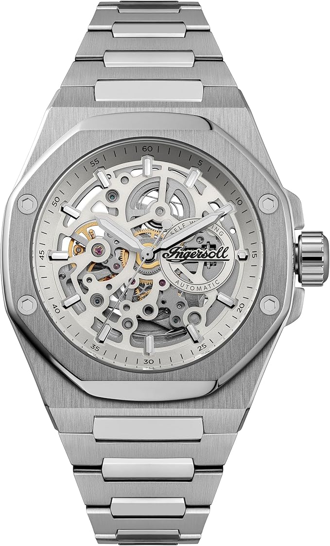Ingersoll The Faller Automatic Gents Watch with Grey Dial and Silver Stainless Steel Bracelet - I17601
