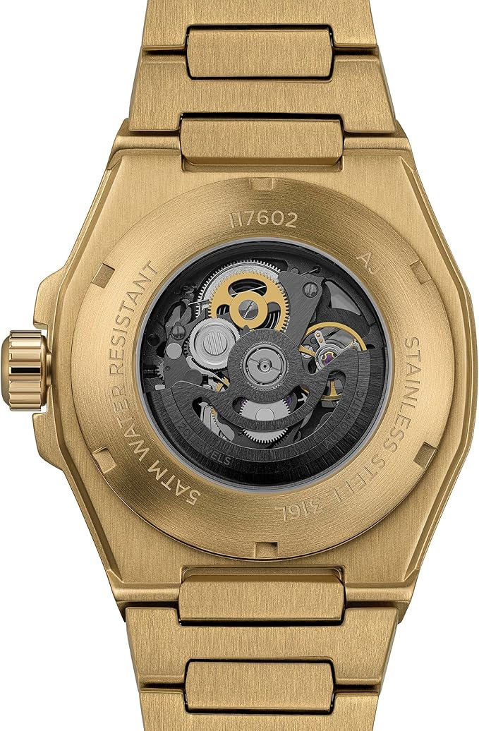 Ingersoll The Faller Automatic Gents Watch with Blue Dial and Gold Stainless Steel Bracelet - I17602