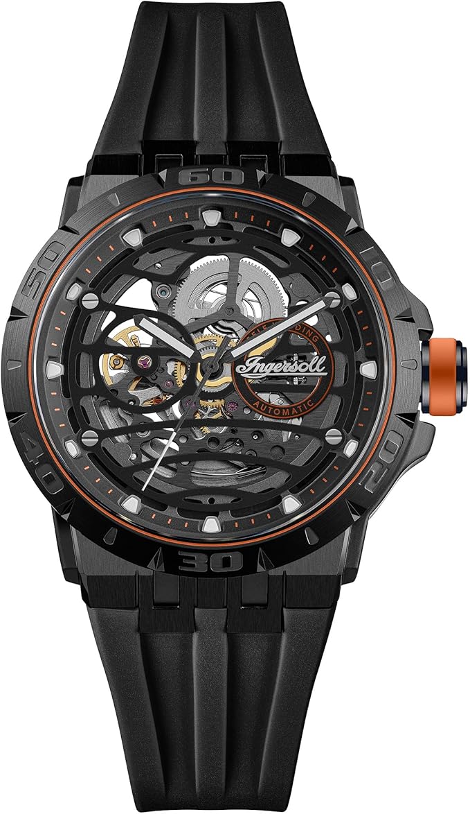 Ingersoll The Rigger Automatic Gents Watch with Black Dial and Black PU Strap - I17902