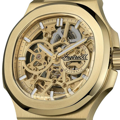 Ingersoll  The Frame Automatic Gold Dial With Lifetime Warrenty Analog Watch - For Gents I18303