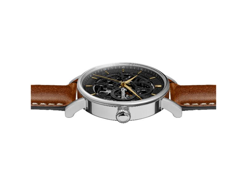 Ingersoll The Prince Automatic Black Skeleton Dial With Lifetime Warranty Analog Watch - For Gents I18501