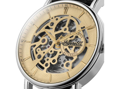 Ingersoll The Prince Automatic Gold Skeleton Dial With Lifetime Warranty Analog Watch - For Gents I18502