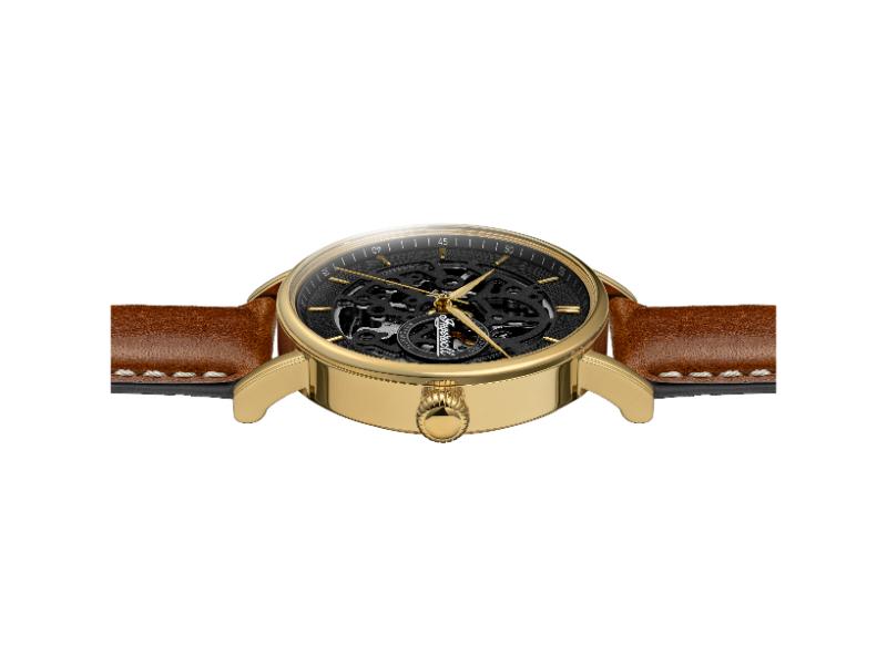 Ingersoll The Prince Automatic Black Skeleton Dial With Lifetime Warranty Analog Watch - For Gents I18503