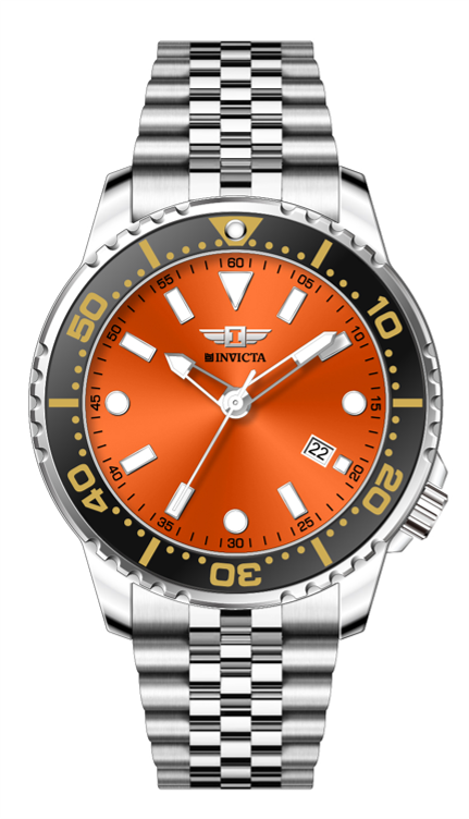 I-By Invicta Quartz Orange Dial Analog Watch For Gents - IBI26006