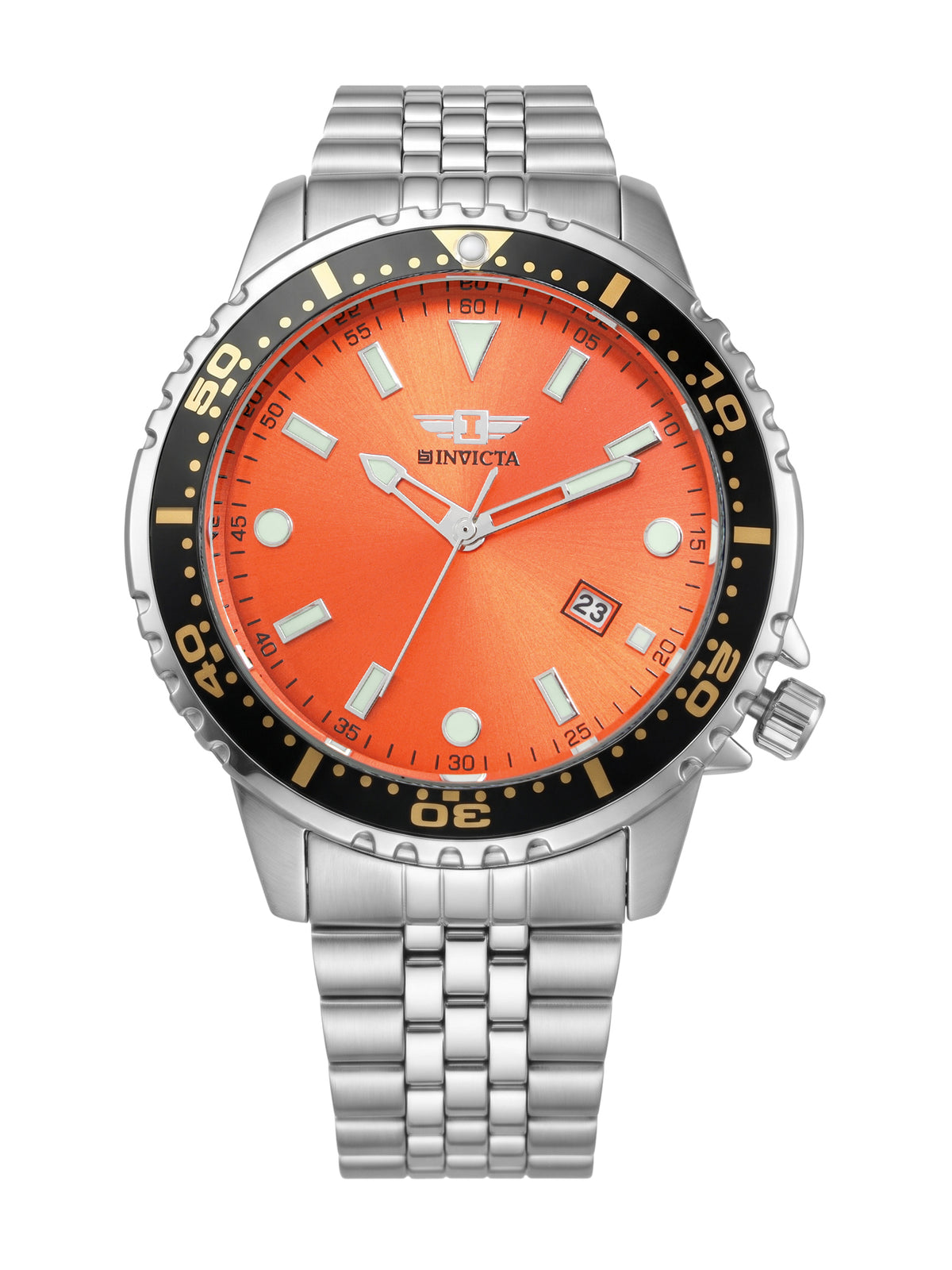 I-By Invicta Quartz Orange Dial Analog Watch For Gents - IBI26006