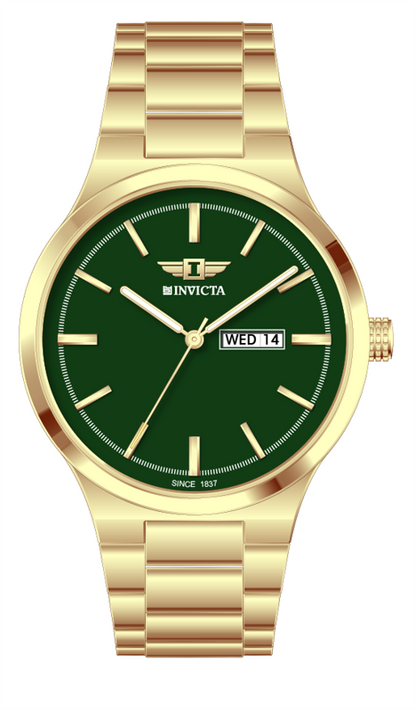I-By Invicta Quartz Green Dial Analog Watch For Gents - IBI26021