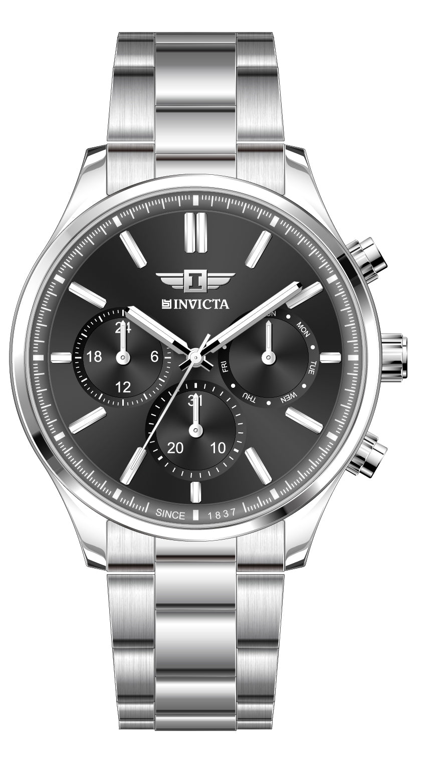 I-By Invicta Quartz Black Dial Analog Watch For Gents - IBI26034