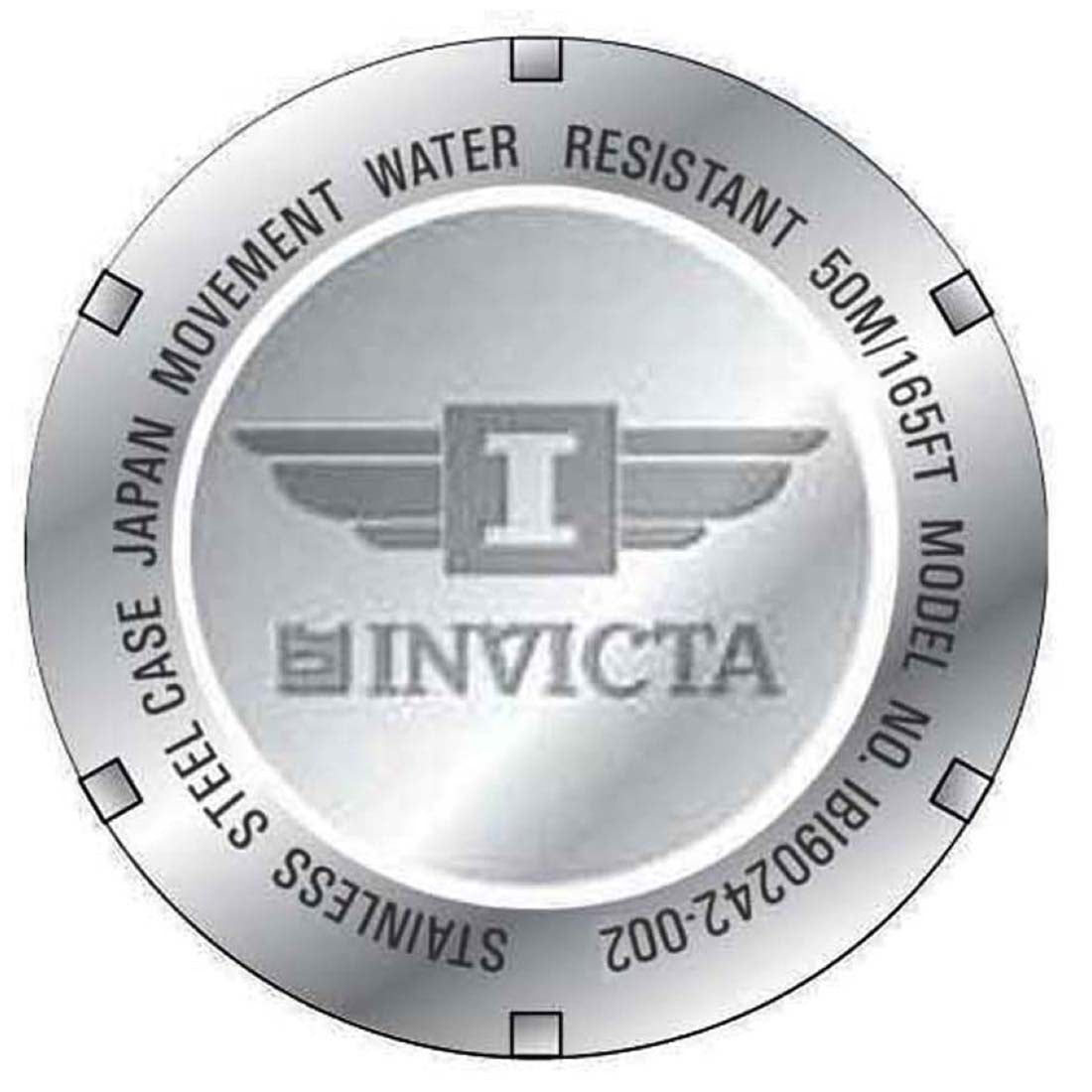 Invicta Leather Chronograph White Dial Analog Watch for Men - Ibi90242-002, Black Band