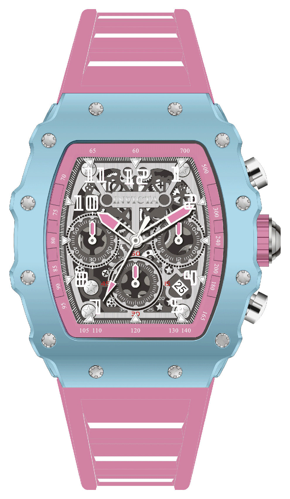 Invicta Racing Quartz Silver Dial Analog Watch For Gents - 69706