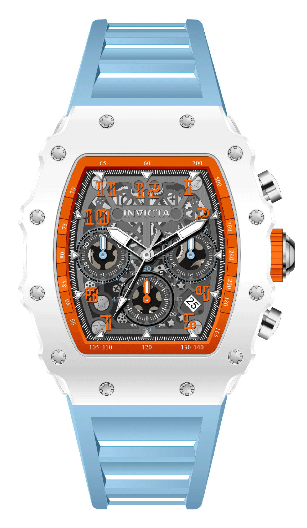 Invicta Racing Quartz Silver Dial Analog Watch For Gents - 69731