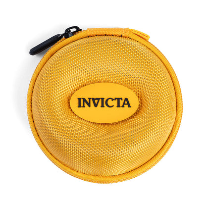 Invicta Single Watch Travel Case w/ Zipper, Yellow (IPM247-YEL)