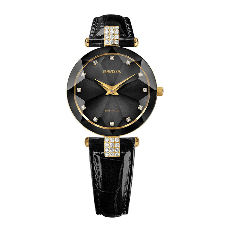 Jowissa Swiss Made Black Dial Analog Watch For - Ladies J5.614.M