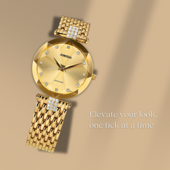 Jowissa Swiss Made Gold Dial Analog Watch For - Ladies J5.629.M