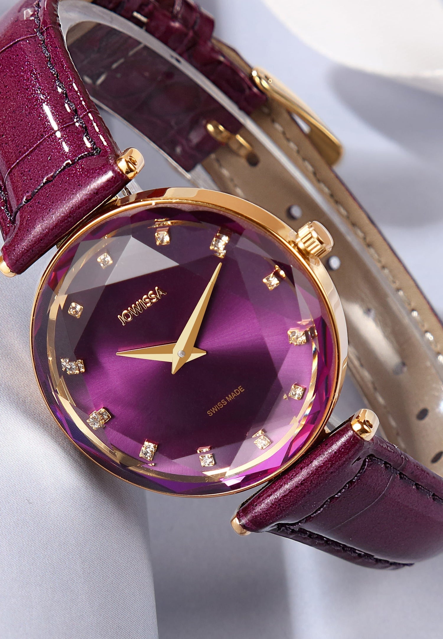 Jowissa Swiss Made Purple Dial Analog Watch For - Ladies J5.831.M