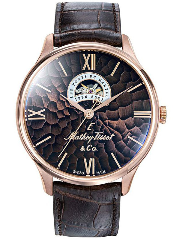 Mathey-Tissot Swiss Made Automatic Analog Brown Dial Gents Watch-MC1886PI