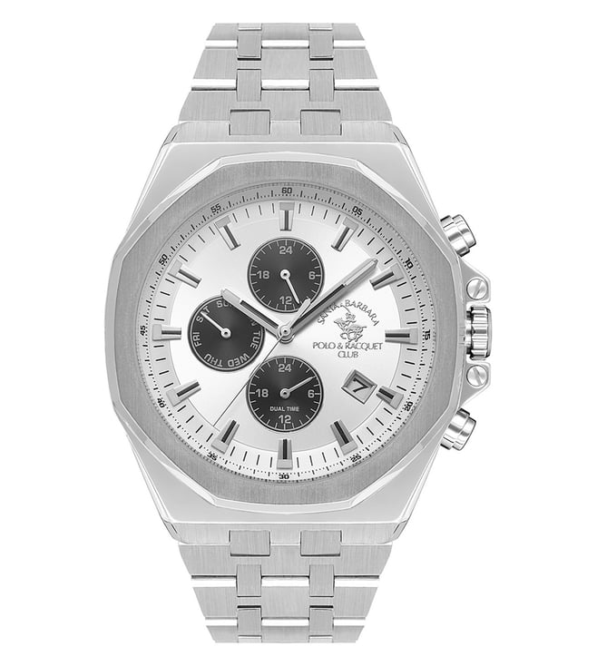 SANTA BARBARA POLO & RACQUET CLUB Quartz VD37B14 Movement Silver Dial Analouge Watch For- Gents SB.1.10546-1