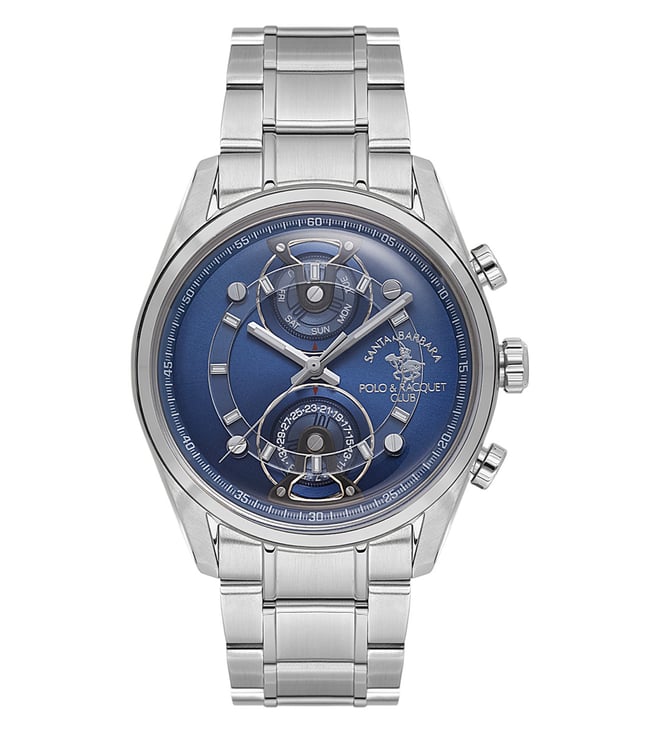 SANTA BARBARA POLO & RACQUET CLUB Quartz VX9PE1 Movement Blue Dial Analouge Watch For- Gents SB.1.10666-2
