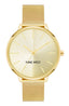 Nine West Gold Dial Analog Watch For -  Ladies NW-1980CHGB